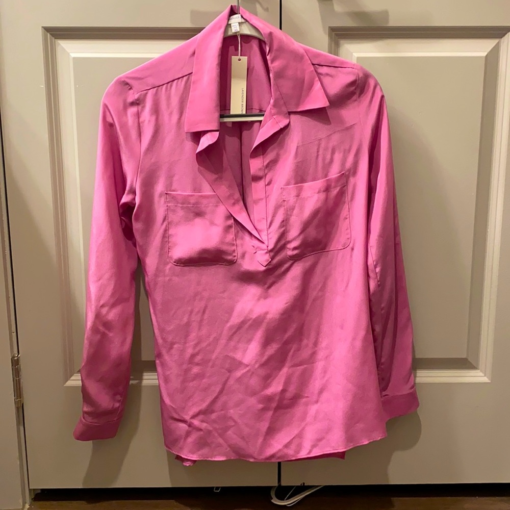 Lavender Brown Long Sleeve Blouse